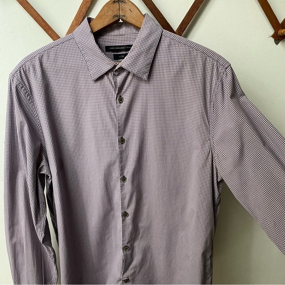 John Varvatos Luxe Checkered Button Down Shirt - Picture 5 of 10